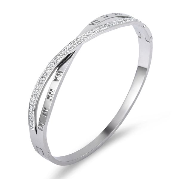 korean roman numerals cz crystals cross buckle bracelets & bangles female personality titanium steel x pulseira for women, Black
korean roman numerals cz crystals cross buckle bracelets & bangles female personality titanium steel x pulseira for women, Black