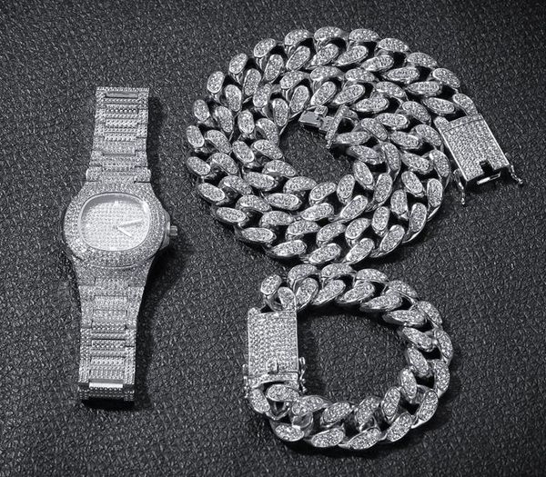 hip hop bling chains jewelry men necklace iced out diamond cuban link chain rose gold silver watch necklace braceleth
hip hop bling chains jewelry men necklace iced out diamond cuban link chain rose gold silver watch necklace braceleth