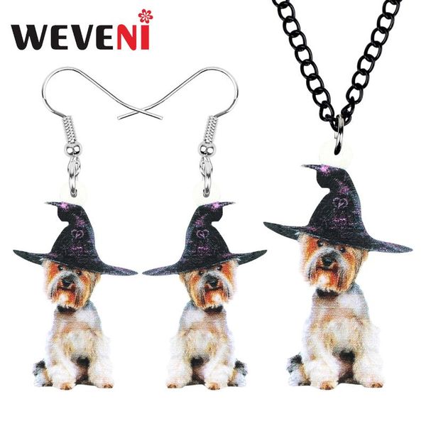 weveni acrylic halloween hat yorkshire dog jewelry sets lovely pet animal necklace earrings for women girl funny gift decoration, Silver
weveni acrylic halloween hat yorkshire dog jewelry sets lovely pet animal necklace earrings for women girl funny gift decoration, Silver