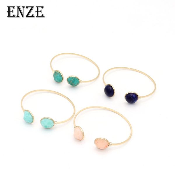 bangle enze exquisite blue stone round metal bracelet elegant green colored openings for women and girls jewelry accessories, Black
bangle enze exquisite blue stone round metal bracelet elegant green colored openings for women and girls jewelry accessories, Black