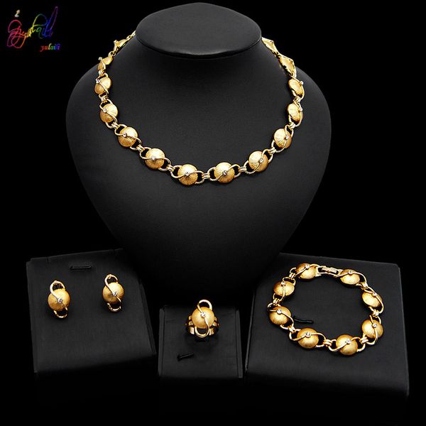 yulaili gold plated jewelry sets women trendy necklace earrings bracelet ring for lady party wedding fashion 2020 direct selling, Black
yulaili gold plated jewelry sets women trendy necklace earrings bracelet ring for lady party wedding fashion 2020 direct selling, Black