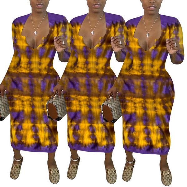 dropshipping autumn ladies designer casual dress deep v neck tie dye pencil dress plus size women clothing
dropshipping autumn ladies designer casual dress deep v neck tie dye pencil dress plus size women clothing