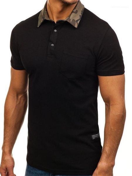 summer camouflage lapel casual short sleeve slim t-shirt mens tees luxury designer mens polos mens, White;black
summer camouflage lapel casual short sleeve slim t-shirt mens tees luxury designer mens polos mens, White;black