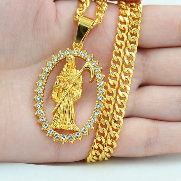 pendant necklaces hip hop god of death crystal skull necklace gothic skeleton sickle punk style nightclubs jewelry for men women, Silver
pendant necklaces hip hop god of death crystal skull necklace gothic skeleton sickle punk style nightclubs jewelry for men women, Silver