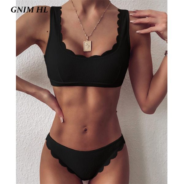 women's swimwear gnm ruffle bikini women 2021 summer solid swim bathing suit two piece high cut swimsuit push up beachwear biquini, White;black
women's swimwear gnm ruffle bikini women 2021 summer solid swim bathing suit two piece high cut swimsuit push up beachwear biquini, White;black