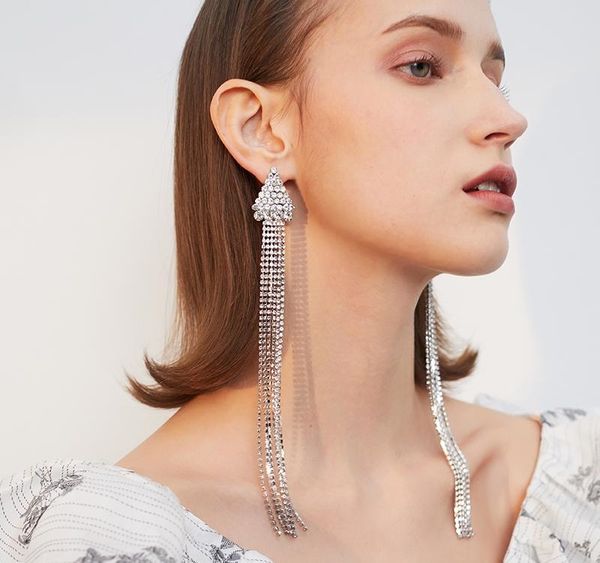 fashion triangle long tassel earrings female temperament simple wild earrings personality earrings01, Golden;silver
fashion triangle long tassel earrings female temperament simple wild earrings personality earrings01, Golden;silver