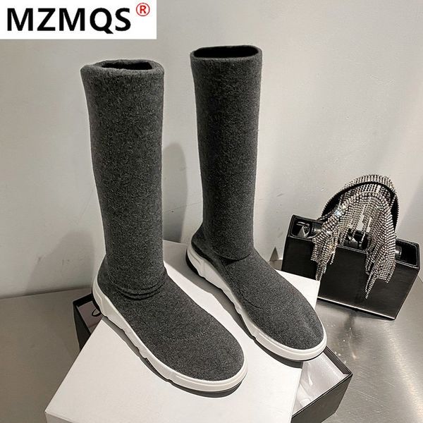 2020 round toe over the knee women boots autumn winter wedge heel fashion casual women shoes flock stretch boot size 35-40, Black
2020 round toe over the knee women boots autumn winter wedge heel fashion casual women shoes flock stretch boot size 35-40, Black
