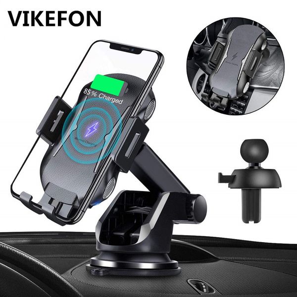 10w qi car wireless charger for iphone 11 pro air vent mobile phone holder 360 rotation fast charging auto clamping car-charger
10w qi car wireless charger for iphone 11 pro air vent mobile phone holder 360 rotation fast charging auto clamping car-charger