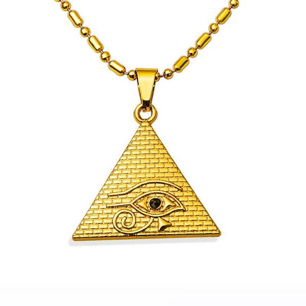 fashion men hip hop eye pyramid pendant necklace 18k gold plated jewelry trendy long chain necklace for men, Silver
fashion men hip hop eye pyramid pendant necklace 18k gold plated jewelry trendy long chain necklace for men, Silver