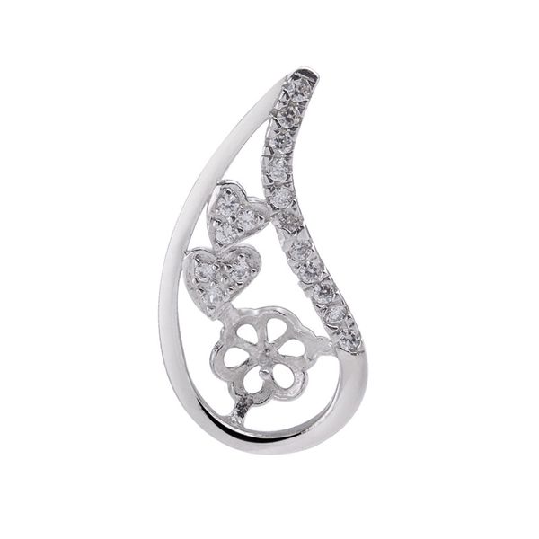 pearl accessories pearl findings 925 sterling silver with two little heart pendant semi mounts 5 pieces, Slivery;crystal
pearl accessories pearl findings 925 sterling silver with two little heart pendant semi mounts 5 pieces, Slivery;crystal