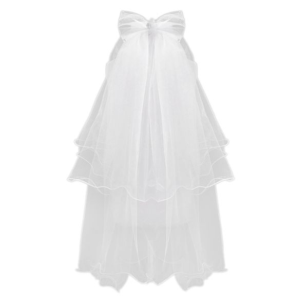 new women wedding veil dress white bowknot layers tulle ribbon edge bridal veils, Blue;gray
new women wedding veil dress white bowknot layers tulle ribbon edge bridal veils, Blue;gray