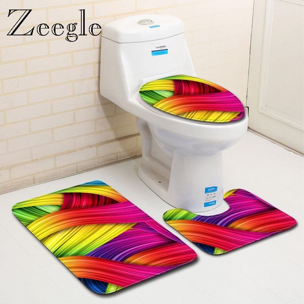 zeegle colorful bath mat set flannel anti-slip toilet pedestal rug foot mat washable bathroom toliet foot 3pcs toilet set
zeegle colorful bath mat set flannel anti-slip toilet pedestal rug foot mat washable bathroom toliet foot 3pcs toilet set