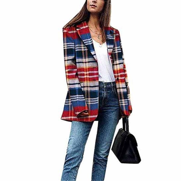 women's suits & blazers 2021 spring autumn ladies fashion long sleeve plus size plaid print suit jacket women outerwear streetwear 3xl, White;black
women's suits & blazers 2021 spring autumn ladies fashion long sleeve plus size plaid print suit jacket women outerwear streetwear 3xl, White;black
