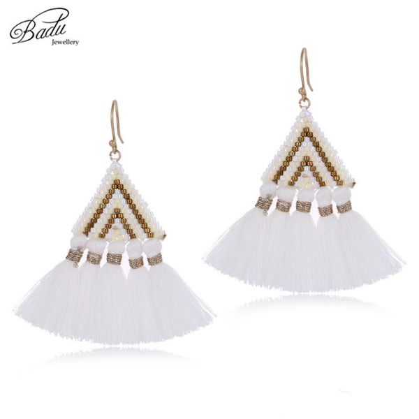 dangle & chandelier badu cotton tassel earring for women triangle earrings vintage fashion jewelry gift girls seed beads spring summer, Silver
dangle & chandelier badu cotton tassel earring for women triangle earrings vintage fashion jewelry gift girls seed beads spring summer, Silver