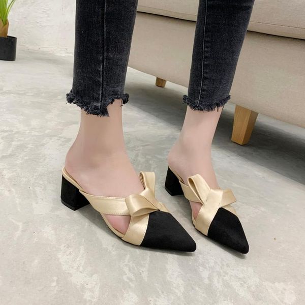 slippers 2021 brand weave silk belt womens sandal low heels pointed toe casual slides summer outdoor party women flip flops, Black
slippers 2021 brand weave silk belt womens sandal low heels pointed toe casual slides summer outdoor party women flip flops, Black