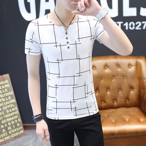 short-sleeved t-shirt men's summer 2019 new korean leisure men's shirt for youth streetwear kg-1, White;black
short-sleeved t-shirt men's summer 2019 new korean leisure men's shirt for youth streetwear kg-1, White;black