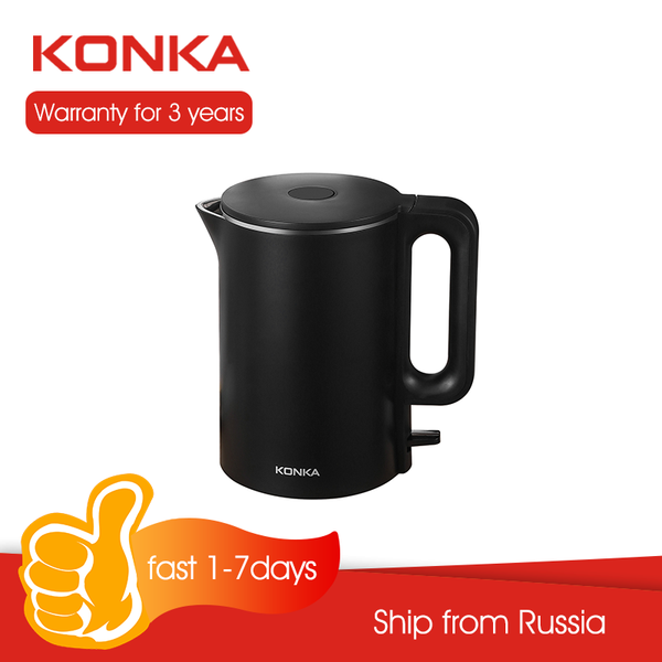 electric kettles konka 1.7l kettle mini stainless steel cordless portable 1500w heating water boiler teapot pot
electric kettles konka 1.7l kettle mini stainless steel cordless portable 1500w heating water boiler teapot pot