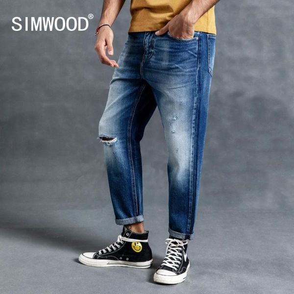 simwood 2020 spring winter new hole ripped jeans men straight ankle-length denim jeans fashion cotton hip hop streetwear 190018, Blue
simwood 2020 spring winter new hole ripped jeans men straight ankle-length denim jeans fashion cotton hip hop streetwear 190018, Blue