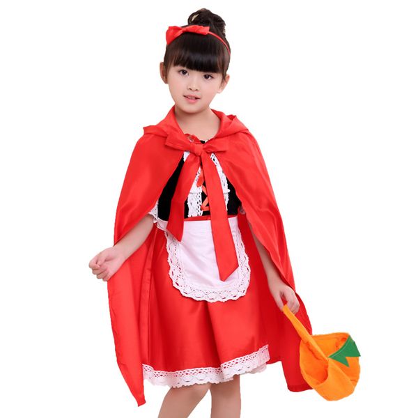 halloween girls cosplay 4pcs clothes set kids cosplay show little red riding hood costume girls pumpkin bag dress cloak apron, White
halloween girls cosplay 4pcs clothes set kids cosplay show little red riding hood costume girls pumpkin bag dress cloak apron, White