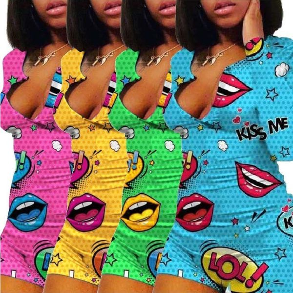 women jumpsuit slim lips pattern light color onesies deep v-neck skinny shorts rompers ladies fashion clothes 2020, Black;white
women jumpsuit slim lips pattern light color onesies deep v-neck skinny shorts rompers ladies fashion clothes 2020, Black;white