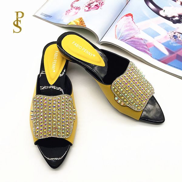 pointed women's shoes african style slippers low-heeled women's shoes with rhinestones, Black
pointed women's shoes african style slippers low-heeled women's shoes with rhinestones, Black