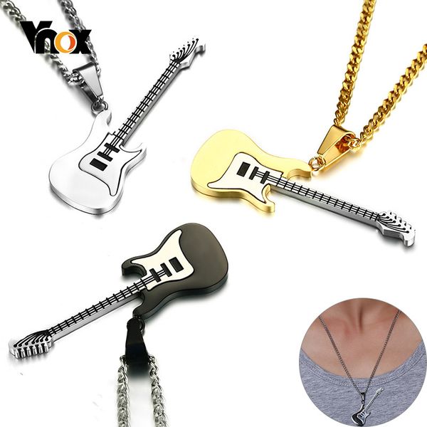 vnox fashion guitar pendants for men stainless steel music lover necklaces black gold tone male jewelry with 24" curb chain 0927, Silver
vnox fashion guitar pendants for men stainless steel music lover necklaces black gold tone male jewelry with 24" curb chain 0927, Silver