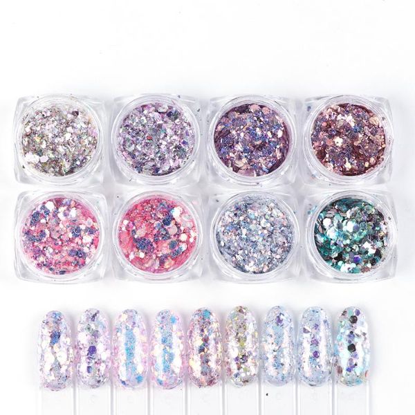 nail glitter 8box/set mixed designs holographic set powder christmas art sequins decorations dust manicure pigment le1506, Silver;gold
nail glitter 8box/set mixed designs holographic set powder christmas art sequins decorations dust manicure pigment le1506, Silver;gold