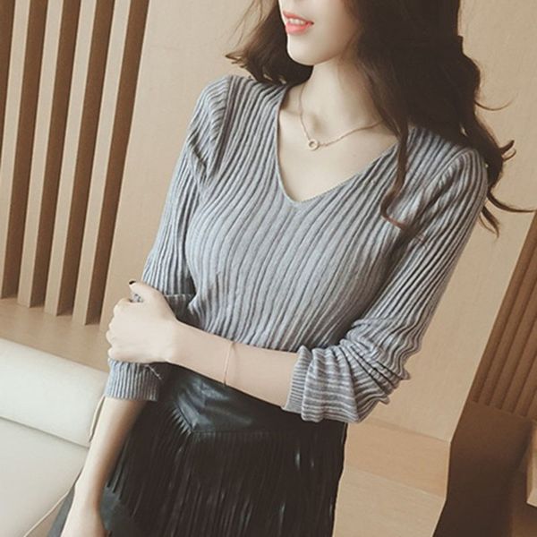 blackday ladies pullover v neck sweater knitted women fashion long sleeve sweaters winter for women pullover jumper pull femme drop, White
blackday ladies pullover v neck sweater knitted women fashion long sleeve sweaters winter for women pullover jumper pull femme drop, White