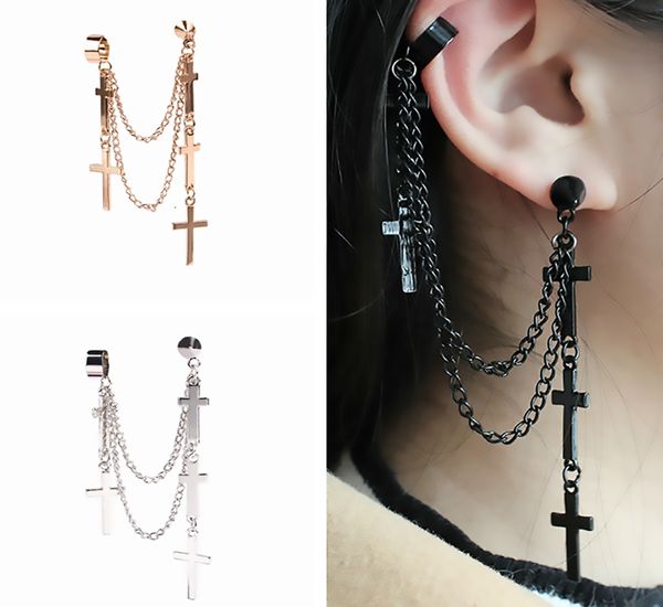 new arrivals earrings european and american fashion personality punk cross tassel earrings earrings 3a zircon rose gold plated earr, Black
new arrivals earrings european and american fashion personality punk cross tassel earrings earrings 3a zircon rose gold plated earr, Black