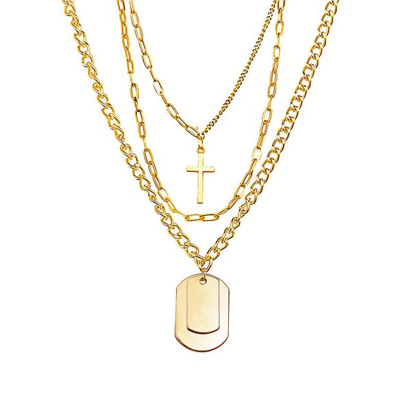multilayer hip hop long cuban chain cross dog tag set pendant necklace for women men jewelry gifts fashion accessories, Silver
multilayer hip hop long cuban chain cross dog tag set pendant necklace for women men jewelry gifts fashion accessories, Silver