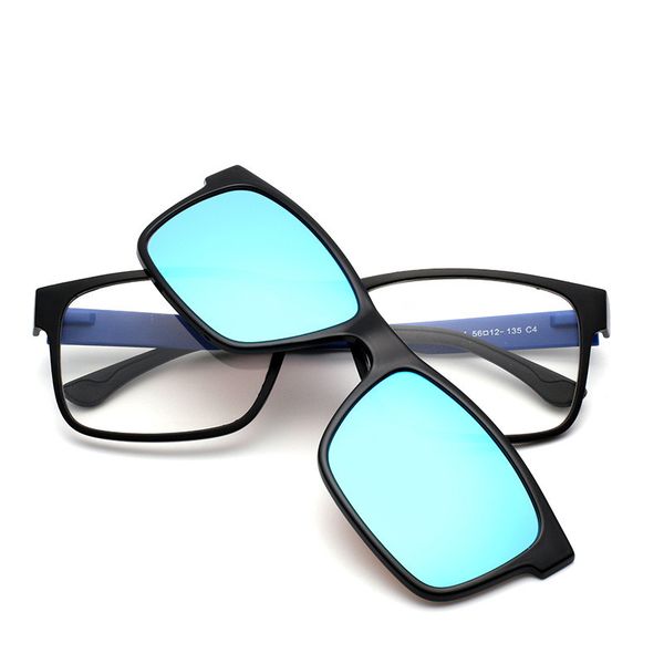 tr90 eye glasses with polarized sunglasses clip on double rim magnet optical frame, Black
tr90 eye glasses with polarized sunglasses clip on double rim magnet optical frame, Black