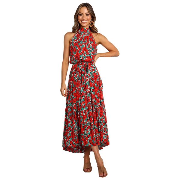 2020 women's summer cool dress sleeveless printed long swing dress holiday outdoor vacation beach loose floral, White;black
2020 women's summer cool dress sleeveless printed long swing dress holiday outdoor vacation beach loose floral, White;black
