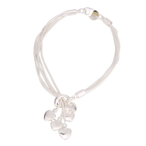 silver color bracelets for women lucky love heart multilayer chain bracelet pulseira gift wedding jewelry, Black
silver color bracelets for women lucky love heart multilayer chain bracelet pulseira gift wedding jewelry, Black
