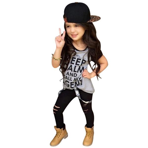 gray color fashion toddler girls outfit clothes print t-shirt +long pants trousers 1set drop shipped st06, White
gray color fashion toddler girls outfit clothes print t-shirt +long pants trousers 1set drop shipped st06, White