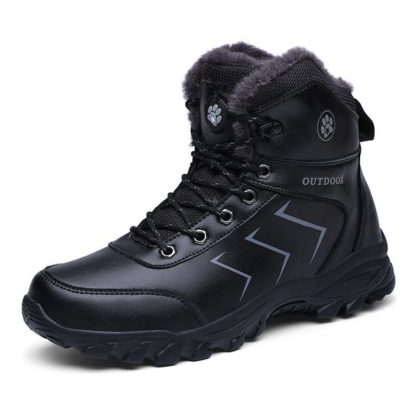 snow boots for men winter boots leather ankle men water proof winter shoes outdoor hiking warm shoes, Black
snow boots for men winter boots leather ankle men water proof winter shoes outdoor hiking warm shoes, Black
