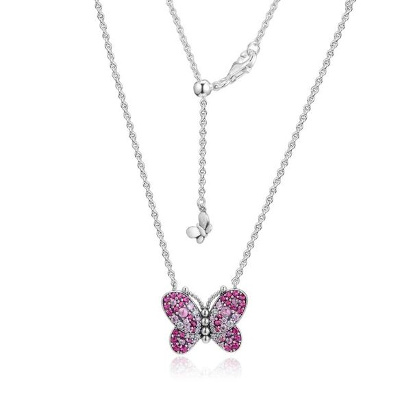authentic 925 sterling silver dazzling pink butterfly pendant necklace collier chain necklaces for women gift fine jewelry
authentic 925 sterling silver dazzling pink butterfly pendant necklace collier chain necklaces for women gift fine jewelry