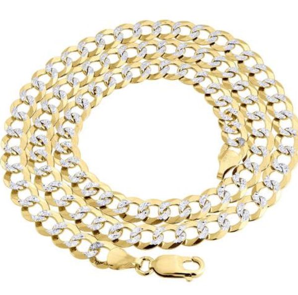 real 10k yellow gold solid fill diamond cut cuban link chain 7.25mm necklace 24, Silver
real 10k yellow gold solid fill diamond cut cuban link chain 7.25mm necklace 24, Silver