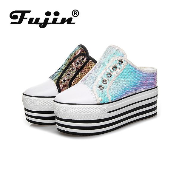 fujin casual women's shoes 2020 spring summer elevator shoes half support without heel fashion pedal women's sequins, Black
fujin casual women's shoes 2020 spring summer elevator shoes half support without heel fashion pedal women's sequins, Black