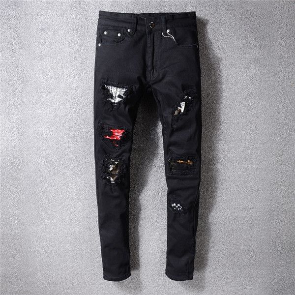 2020 mens jeans designer black pants for men hip hop rock holes ripped jeans slim biker jeans fit zipper jean distressed pants, Blue
2020 mens jeans designer black pants for men hip hop rock holes ripped jeans slim biker jeans fit zipper jean distressed pants, Blue