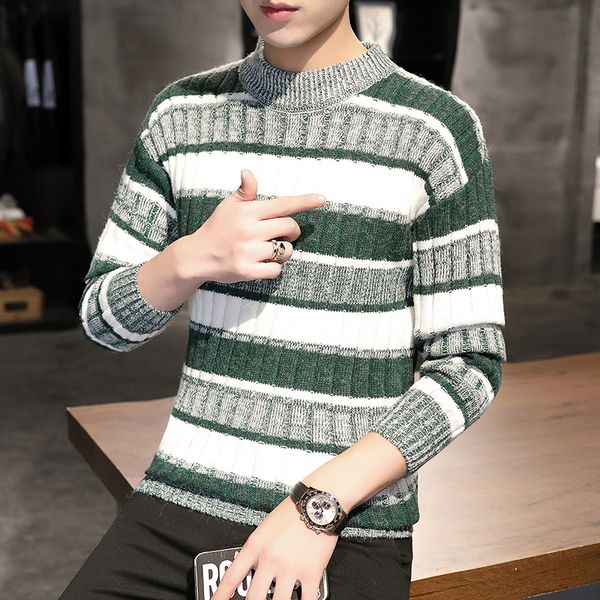 men's sweaters men streetwear fashion striped pullover sweater knitwear shirt pull homme autumn winter, White;black
men's sweaters men streetwear fashion striped pullover sweater knitwear shirt pull homme autumn winter, White;black