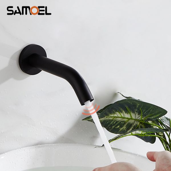 SUS304 Stainless Steel Wall Mounted Black Automatic Bathroom Sink Faucet Touchless Auto Sensor Basin Cold Water Tap S843
SUS304 Stainless Steel Wall Mounted Black Automatic Bathroom Sink Faucet Touchless Auto Sensor Basin Cold Water Tap S843