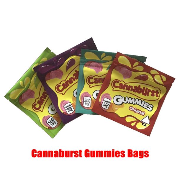 in stock cannaburst gummmies bags 4 types 500mg ca edible packaging smell proof bag sour orginal tropical edibles empty candy mylar packages