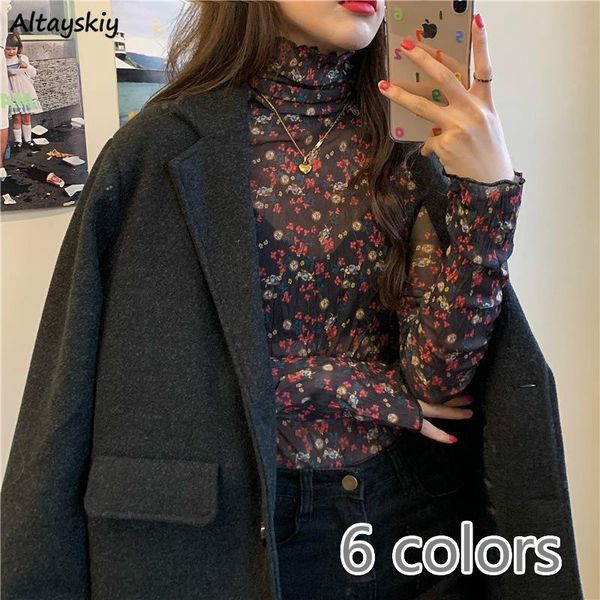 long sleeve t-shirts women chic purple floral retro slim stretch vinatge summer fall all-match ladies sun-proof femme tees, White
long sleeve t-shirts women chic purple floral retro slim stretch vinatge summer fall all-match ladies sun-proof femme tees, White