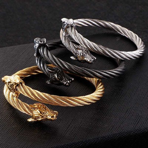 selling pure stainless steel wolf open mens bracelet biker jewelry choose color, Black
selling pure stainless steel wolf open mens bracelet biker jewelry choose color, Black