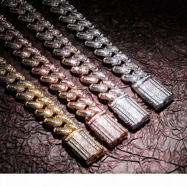 14mm hip hop iced out cz stone bling miami curb cuban link chain necklaces personality can open lock men bling rapper necklace, Silver
14mm hip hop iced out cz stone bling miami curb cuban link chain necklaces personality can open lock men bling rapper necklace, Silver