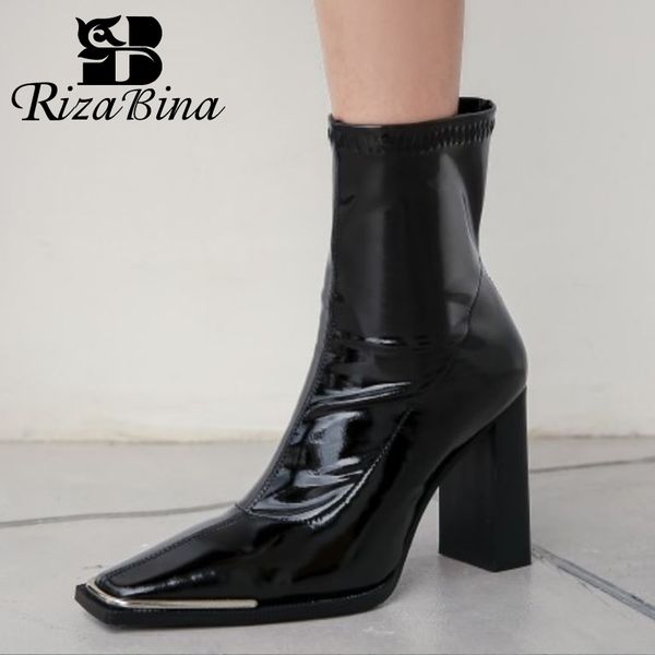 rizabina size 34-43 women short boots high heel winter shoes woman square toe warm fashion stretch boot lady footwear, Black
rizabina size 34-43 women short boots high heel winter shoes woman square toe warm fashion stretch boot lady footwear, Black