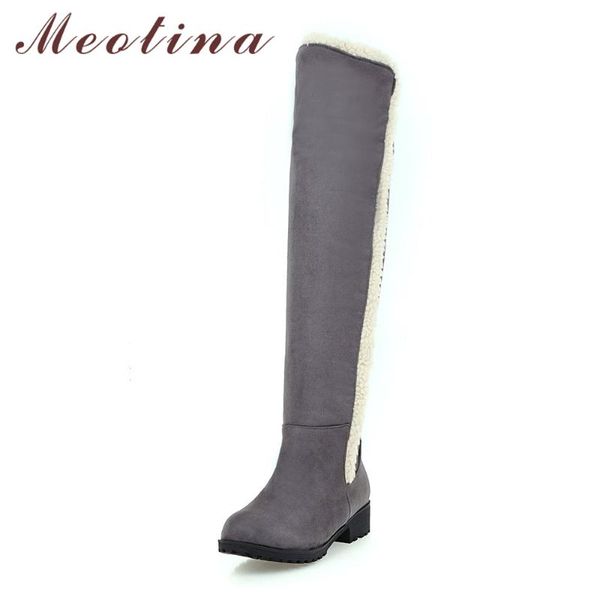 meotina над коленом boots зимы женщин высокие сапоги граничит платформа плюшевые теплая длинные обувь серый черный размер 34-44, Black
meotina над коленом boots зимы женщин высокие сапоги граничит платформа плюшевые теплая длинные обувь серый черный размер 34-44, Black