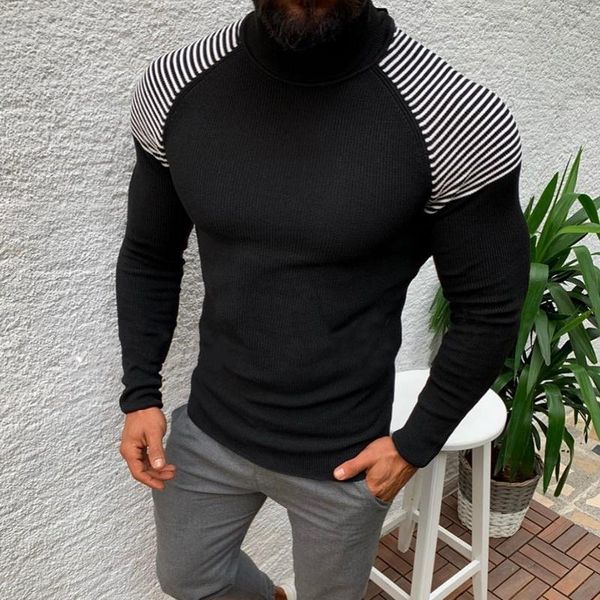 men pullover casual male knitted clothes plus size autumn winter turtleneck slim fit warm sweater, White;black
men pullover casual male knitted clothes plus size autumn winter turtleneck slim fit warm sweater, White;black