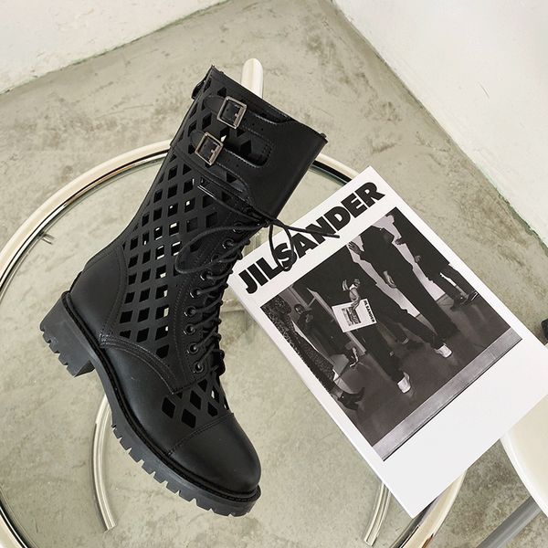 2020 new designer gladiator boots women solid hollow out low heels flat boots lace up mid calf western cowboy shoes, Black
2020 new designer gladiator boots women solid hollow out low heels flat boots lace up mid calf western cowboy shoes, Black