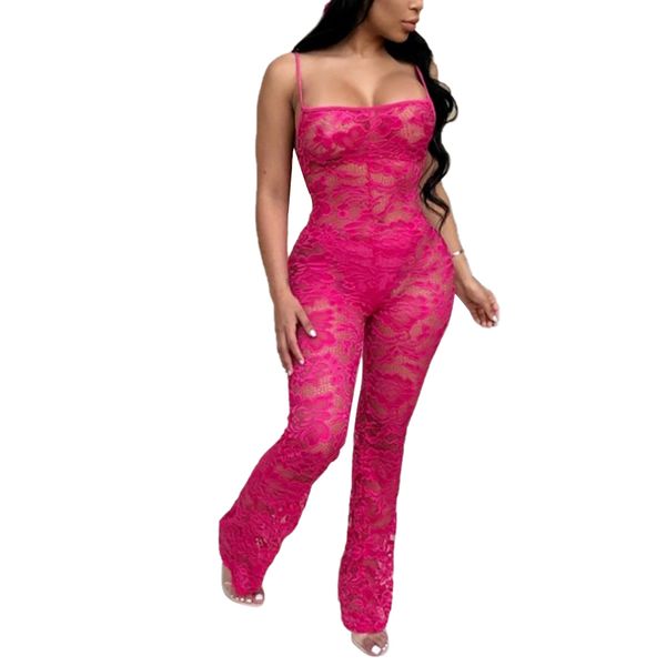 Womens camisole jumpsuit lace tulle sexy perspective sleeveless elegant summer clothing soft and breathable
Womens camisole jumpsuit lace tulle sexy perspective sleeveless elegant summer clothing soft and breathable